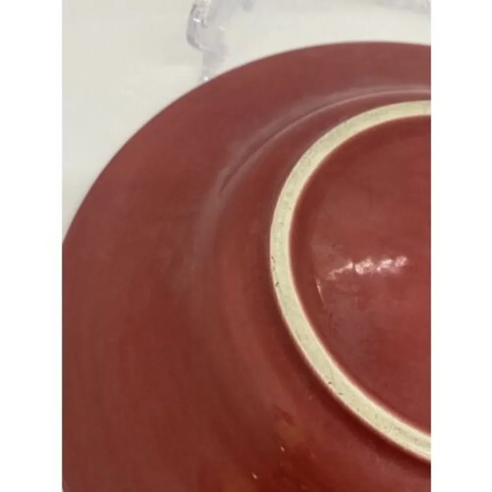 Pottery Barn SAUSALITO Merlot Red Salad Plates 10”